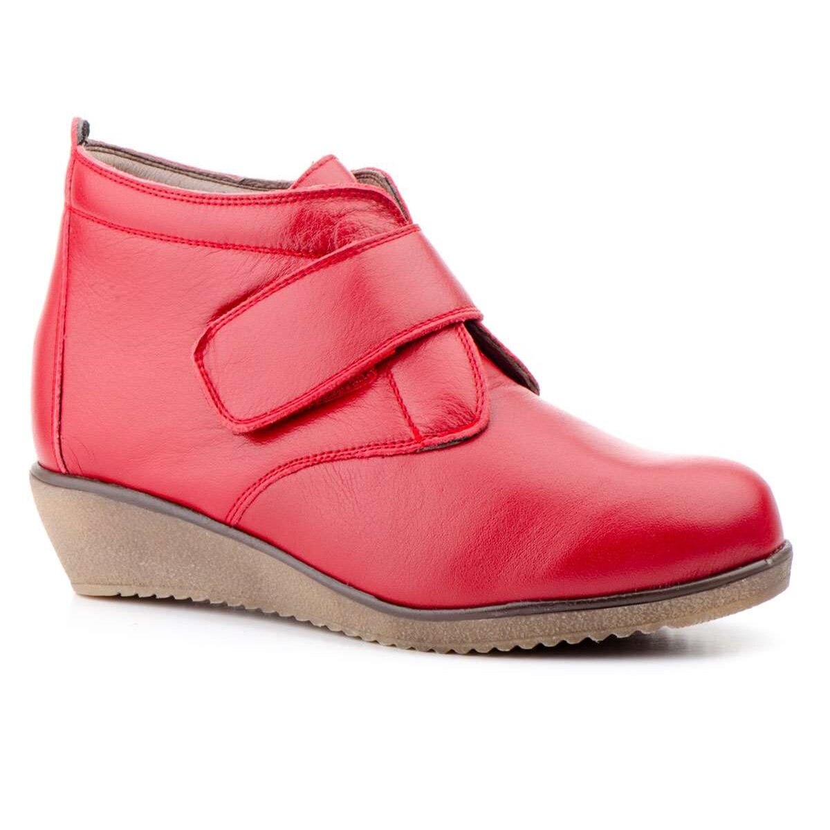 Ghete Dama cu inchidere Velcro Jam 397., Rosu