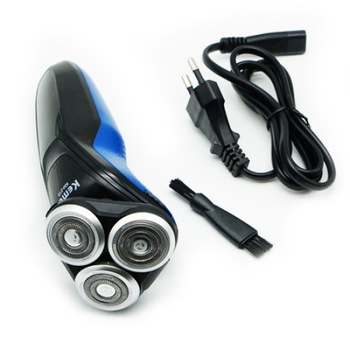 Aparat ras 3 Kemei KM-215, 3 Lame flexibile ComfortTrim, Indicator LED, Rezistent la apa, Negru/Albastru Aparat ras 3 Kemei KM-215, 3 Lame flexibile ComfortTrim, Indicator LED, Rezistent la apa, Negru/Albastru