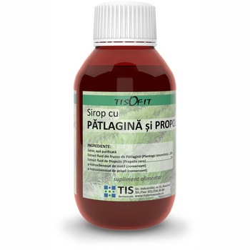 Sirop cu patlagina si propolis-Tisofit,Tis Farmaceutic 150ml Sirop cu patlagina si propolis-Tisofit,Tis Farmaceutic 150ml