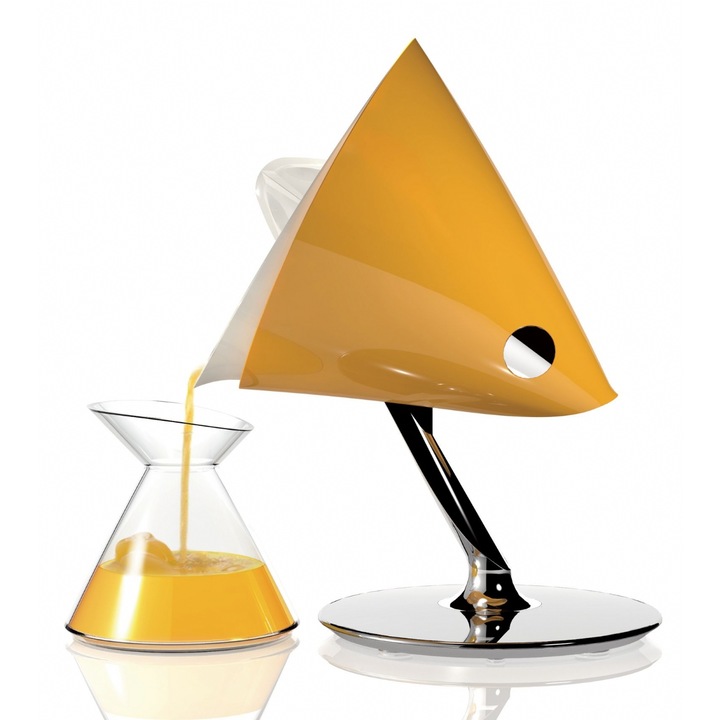 Storcator citrice, Casa Bugatti, Vita Juicer, volum 0.6 litri, 90-95 RPM, inclinare si turnare usoara, cupa detasabila, finisaj lucios, galben
