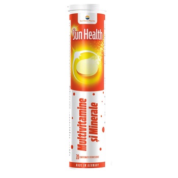 Supliment alimentar Sun Healt Multivitamine si Minerale, 20 tablete efervescente Supliment alimentar Sun Healt Multivitamine si Minerale, 20 tablete efervescente