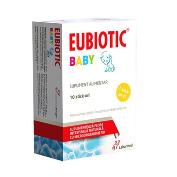 Supliment alimentar Eubiotic Baby, 10 Stickuri x 3.5g Supliment alimentar Eubiotic Baby, 10 Stickuri x 3.5g
