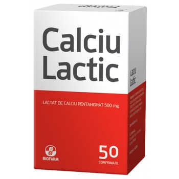 Supliment alimentar Calciu lactic Biofarm, 50 capsule Supliment alimentar Calciu lactic Biofarm, 50 capsule