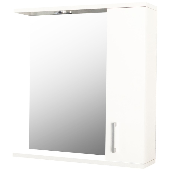 Огледало за баня Badenmob Promo 55, Бял, 55 см, Енергиен клас D