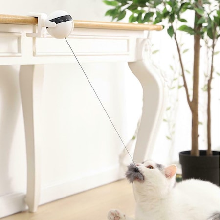 Jucarie interactiva pentru pisici sau alte animale de companie, tip yo-yo electric, automat
