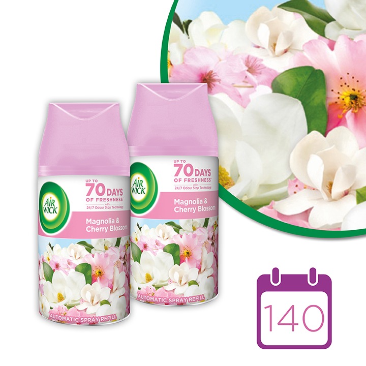 Air Wick Freshmatic utántöltő Magnólia és cseresznyevirág 2x 250ml