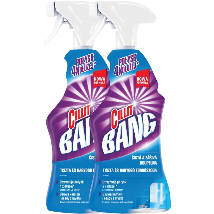 Cillit Bang Fürdőszobai Ragyogás Spray, 2x 750ml