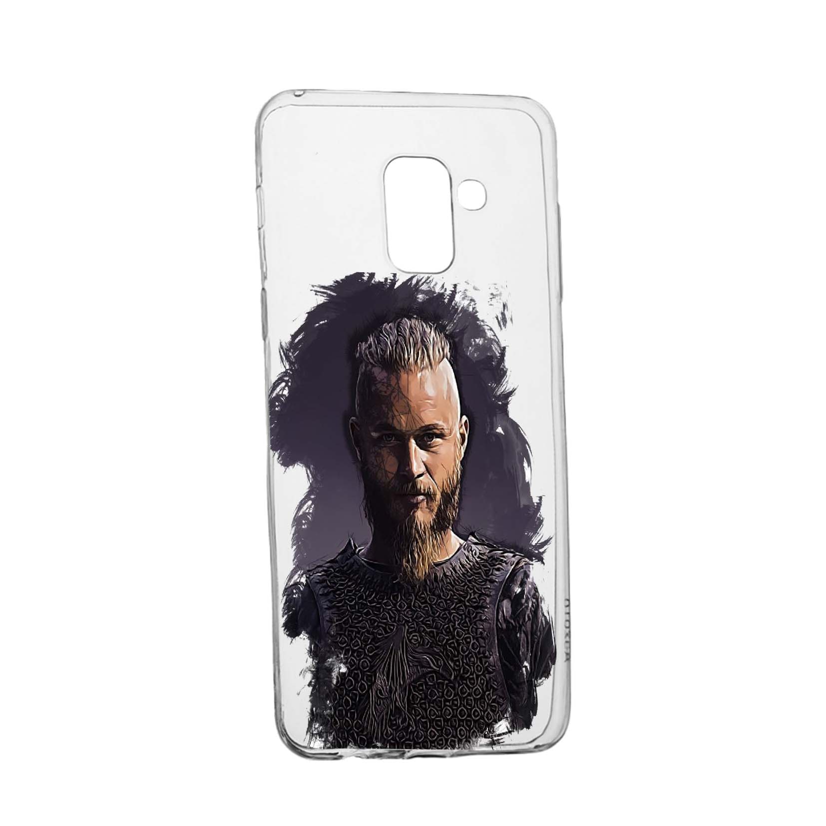 Husa de protectie Vikingii Ragnar Lothbrok Movie, pentru Samsung Galaxy Galaxy A6 Plus / J8 2018, rezistenta la uzura, anti-alunecare, din silicon Premium, 452