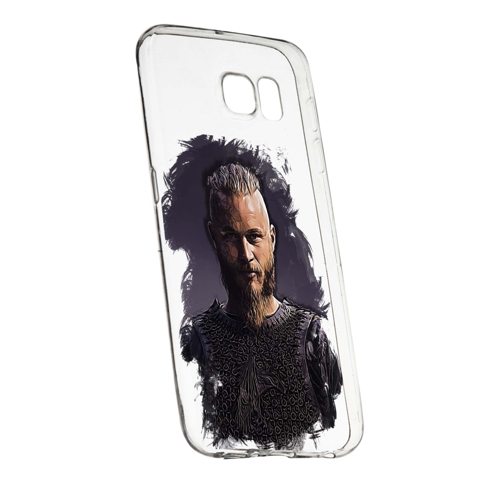 Husa de protectie Vikingii Ragnar Lothbrok Movie, pentru Samsung Galaxy S6 Edge, rezistenta la uzura, anti-alunecare, din silicon Premium, 452