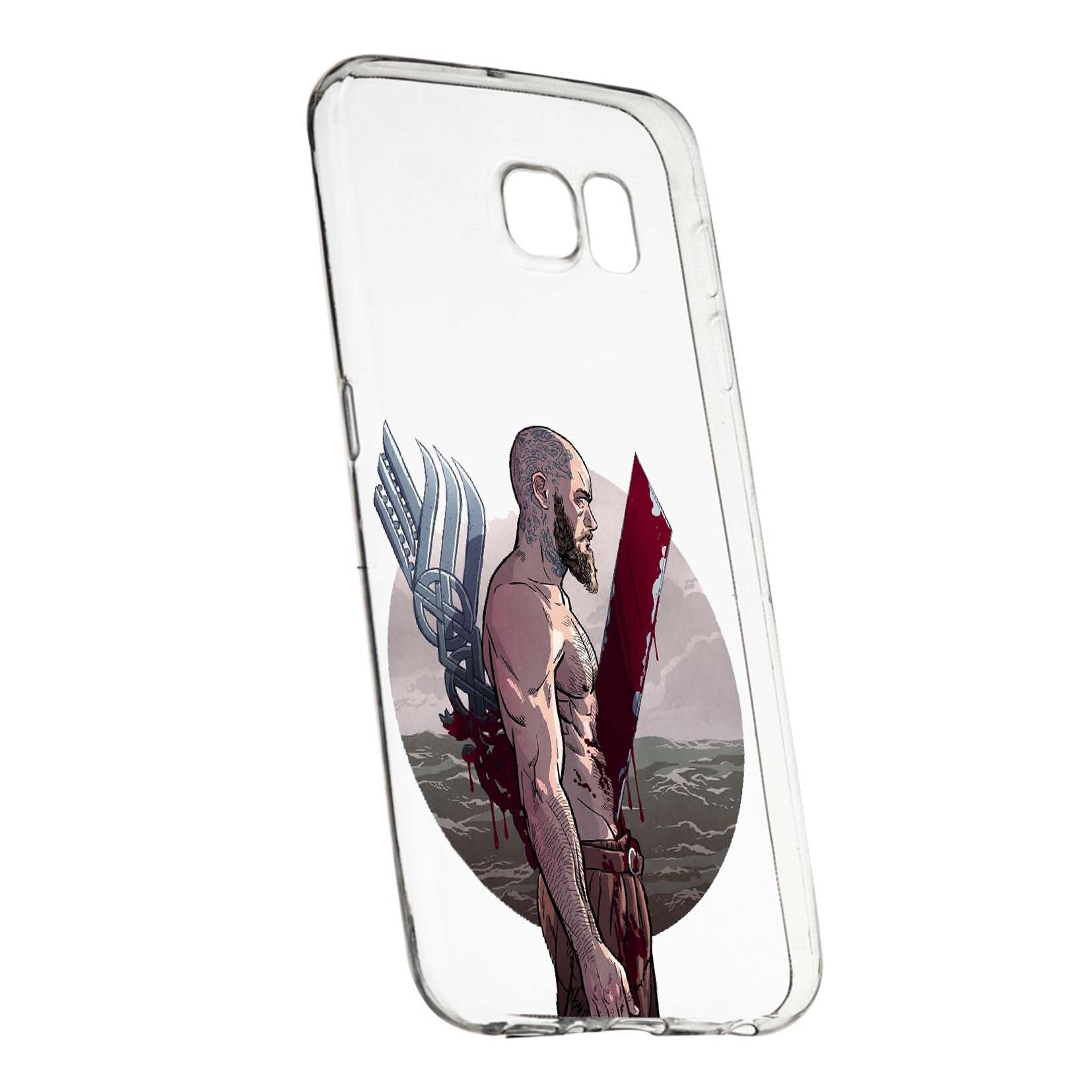 Husa de protectie Vikingii Ragnar Lothbrok Movie, pentru Samsung Galaxy S7, rezistenta la uzura, anti-alunecare, din silicon Premium, 455