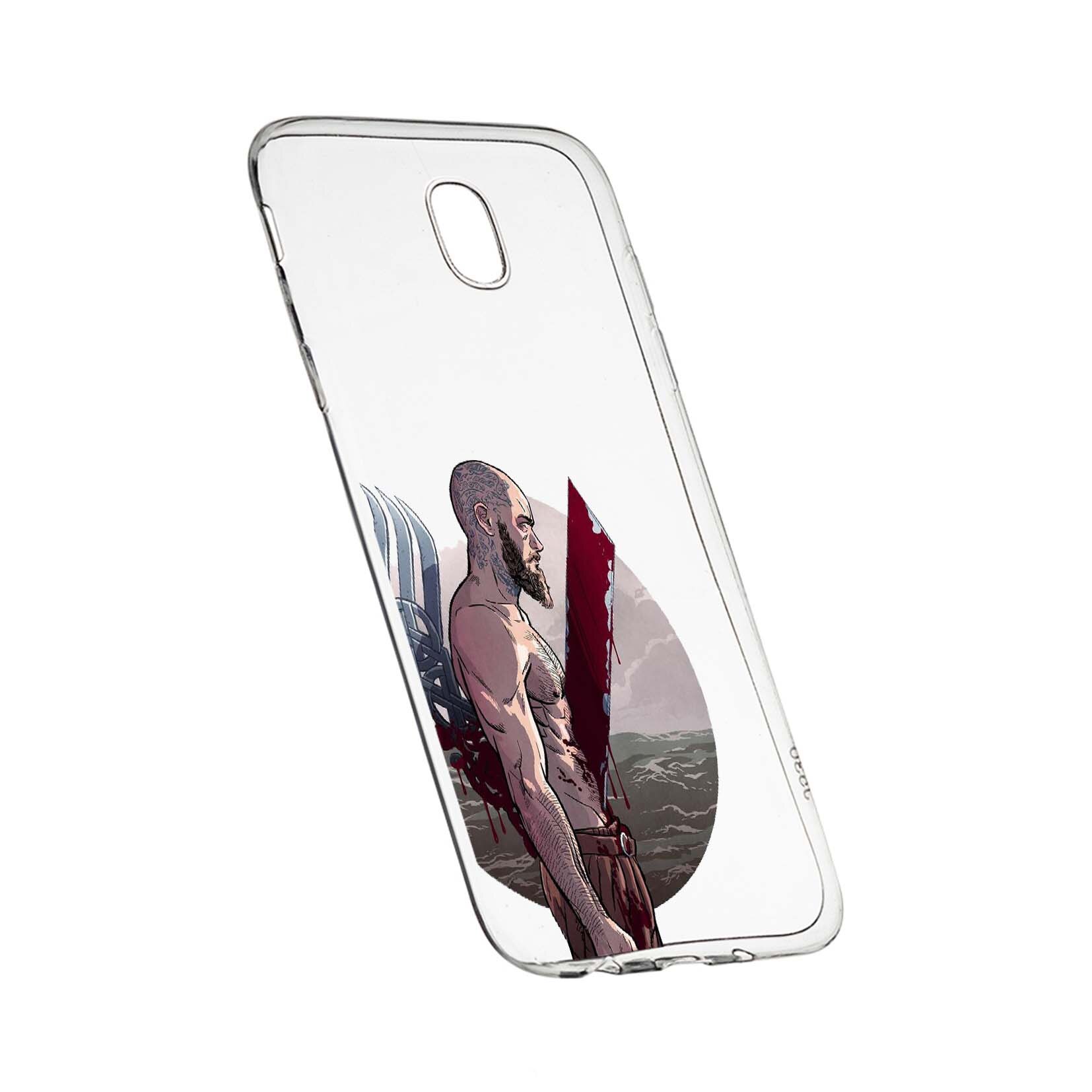 Husa de protectie Vikingii Ragnar Lothbrok Movie, pentru Samsung Galaxy J7 2017, rezistenta la uzura, anti-alunecare, din silicon Premium, 455