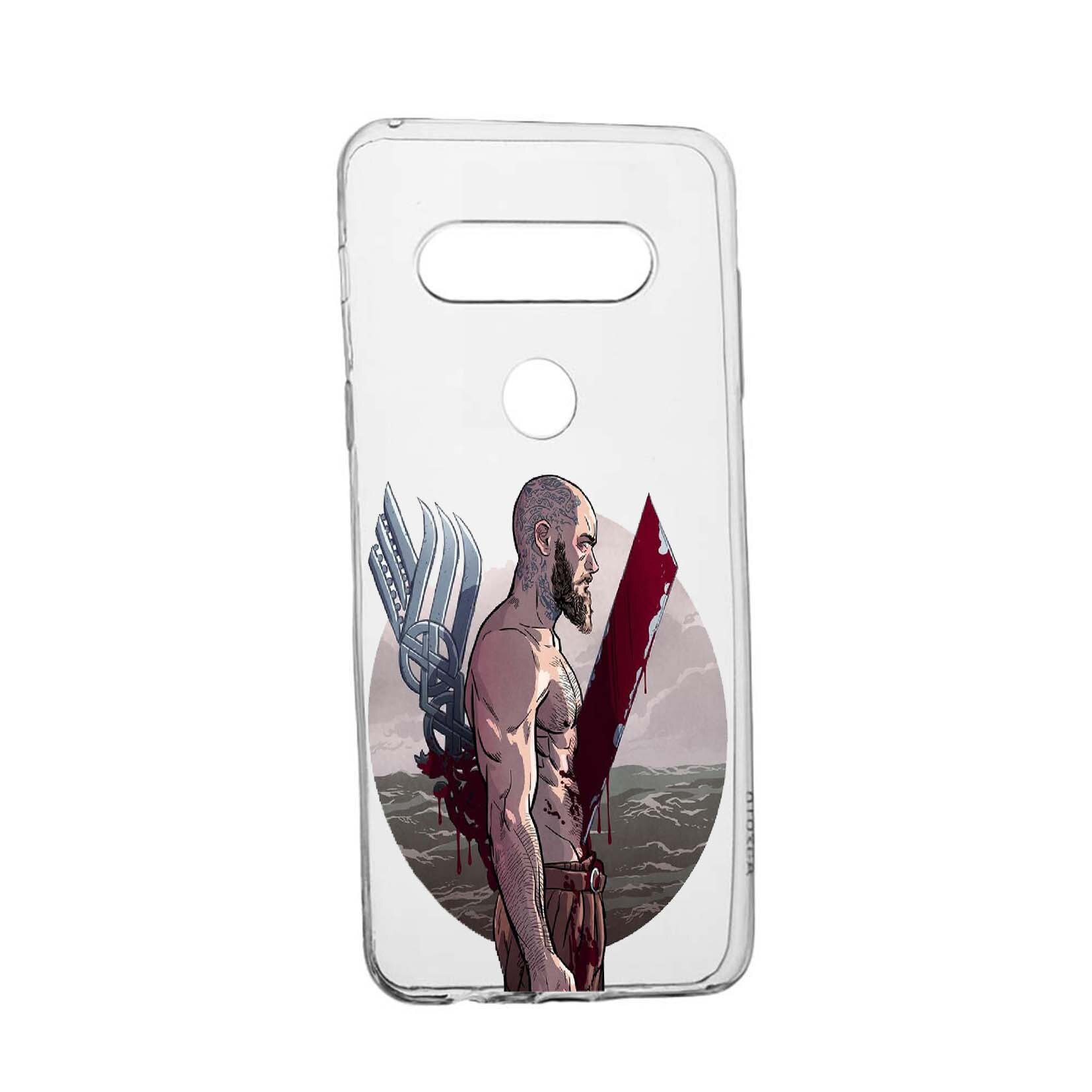 Husa de protectie Vikingii Ragnar Lothbrok Movie, pentru LG K50 / Q60, rezistenta la uzura, anti-alunecare, din silicon Premium, 455