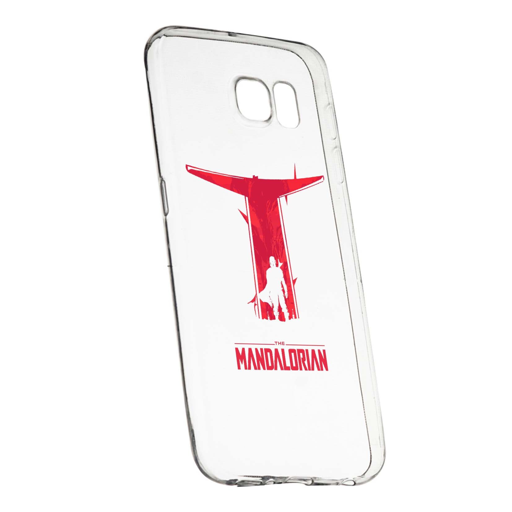 Husa de protectie Star Wars, The Mandalorian pentru Samsung Galaxy S6 Edge, rezistenta la uzura, anti-alunecare, din silicon Premium, 458