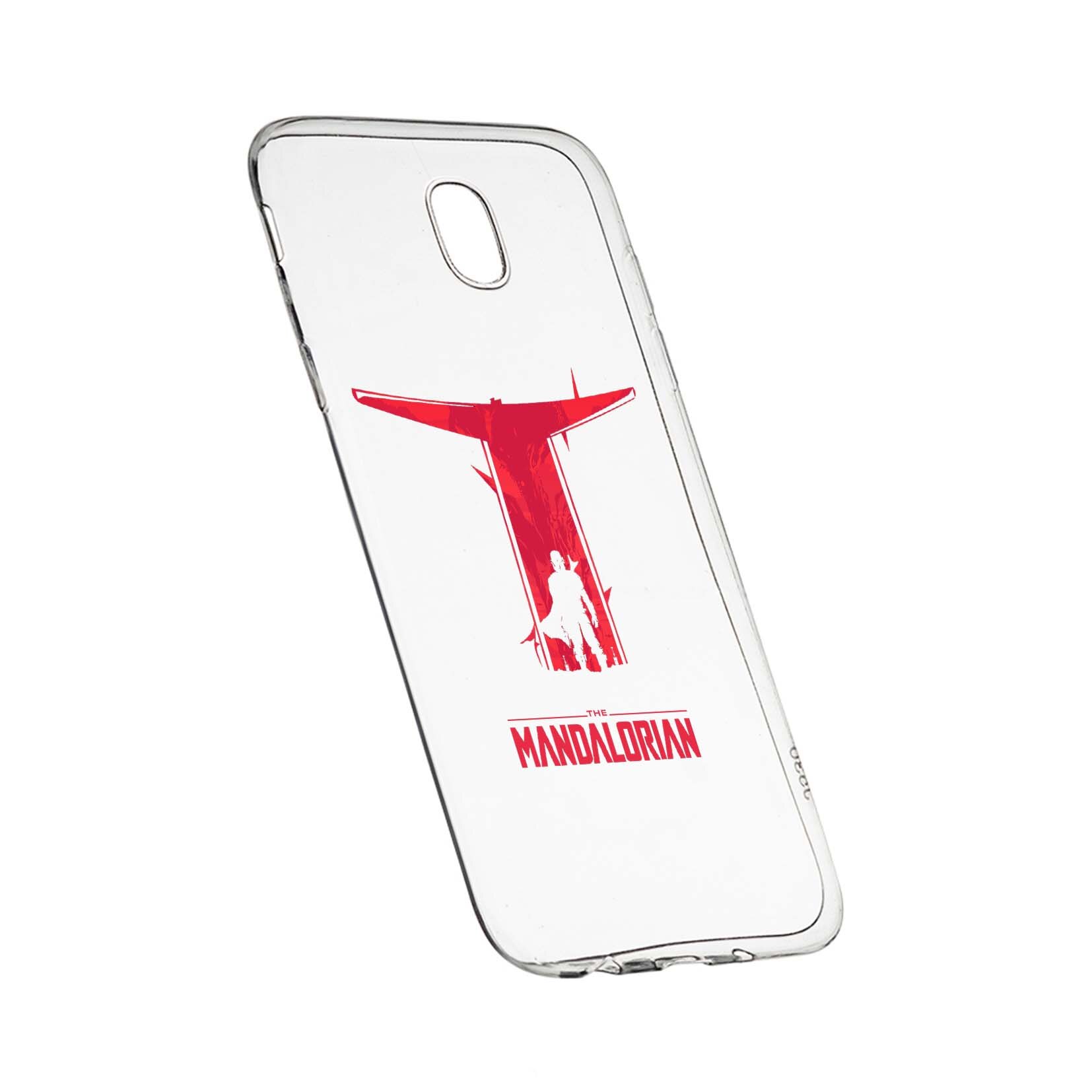 Husa de protectie Star Wars, The Mandalorian pentru Samsung Galaxy J7 2017, rezistenta la uzura, anti-alunecare, din silicon Premium, 458