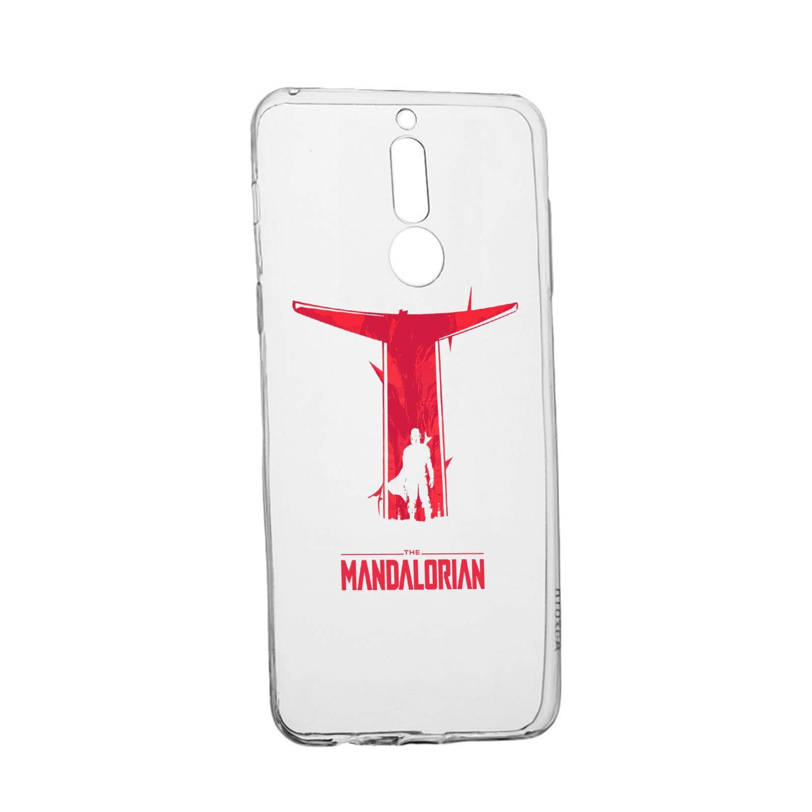 Husa de protectie Star Wars, The Mandalorian pentru LG K40 / K12 Plus, rezistenta la uzura, anti-alunecare, din silicon Premium, 458