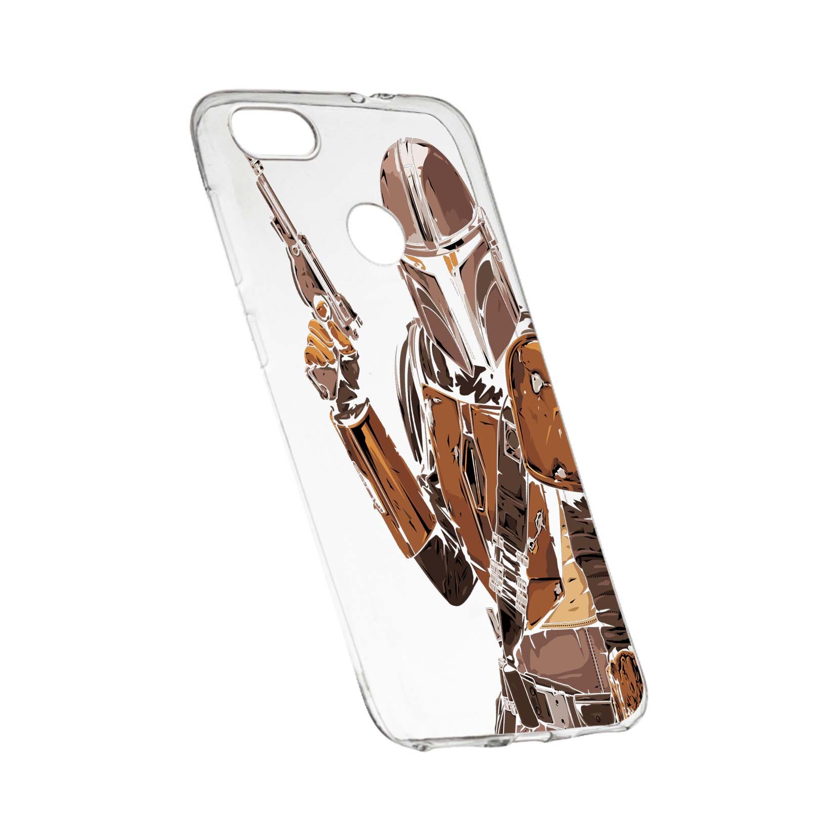 Husa de protectie Star Wars, The Mandalorian pentru Huawei P9 Lite Mini / Y6 pro 2017, rezistenta la uzura, anti-alunecare, din silicon Premium, 459