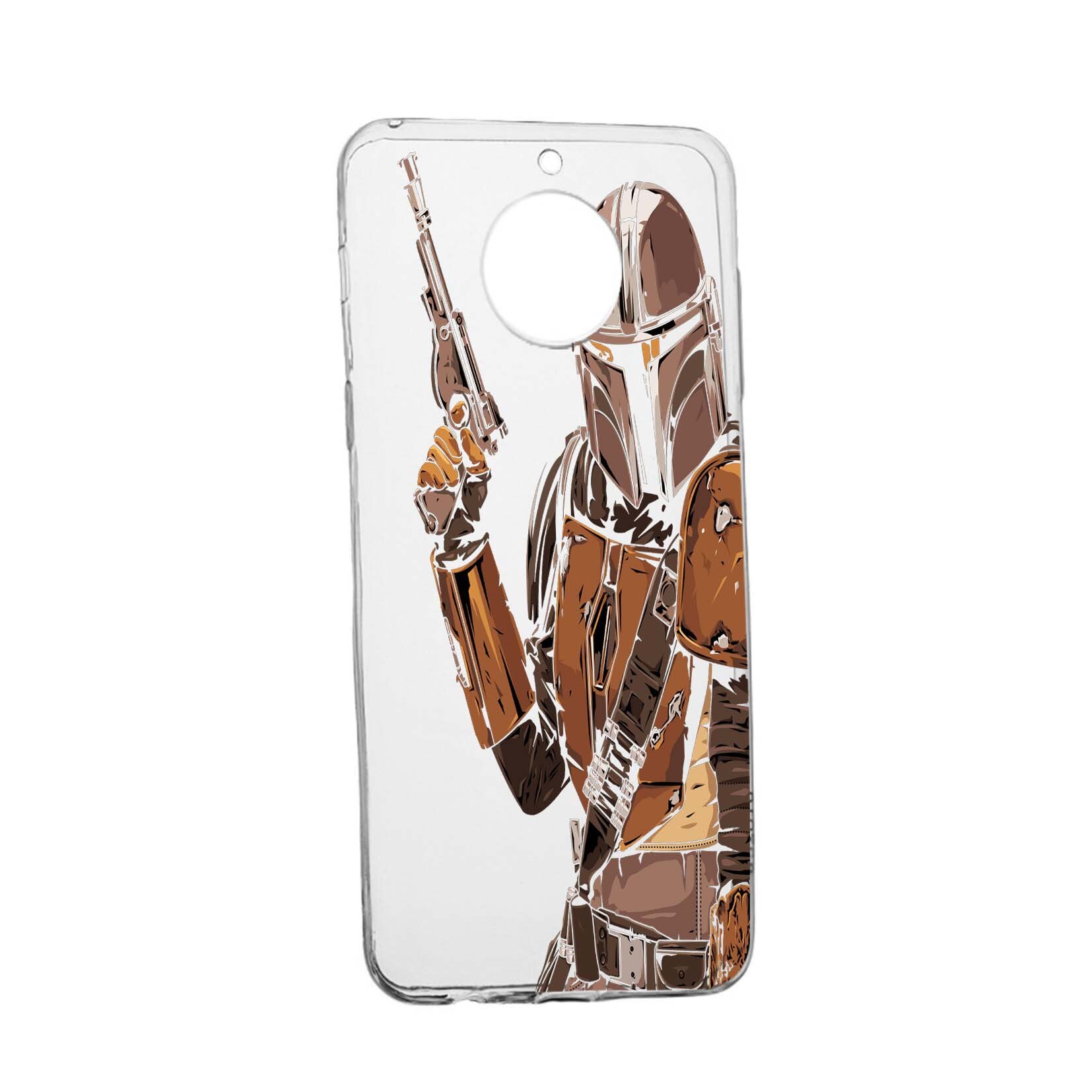 Husa de protectie Star Wars, The Mandalorian pentru Motorola Moto G7 Power, rezistenta la uzura, anti-alunecare, din silicon Premium, 459