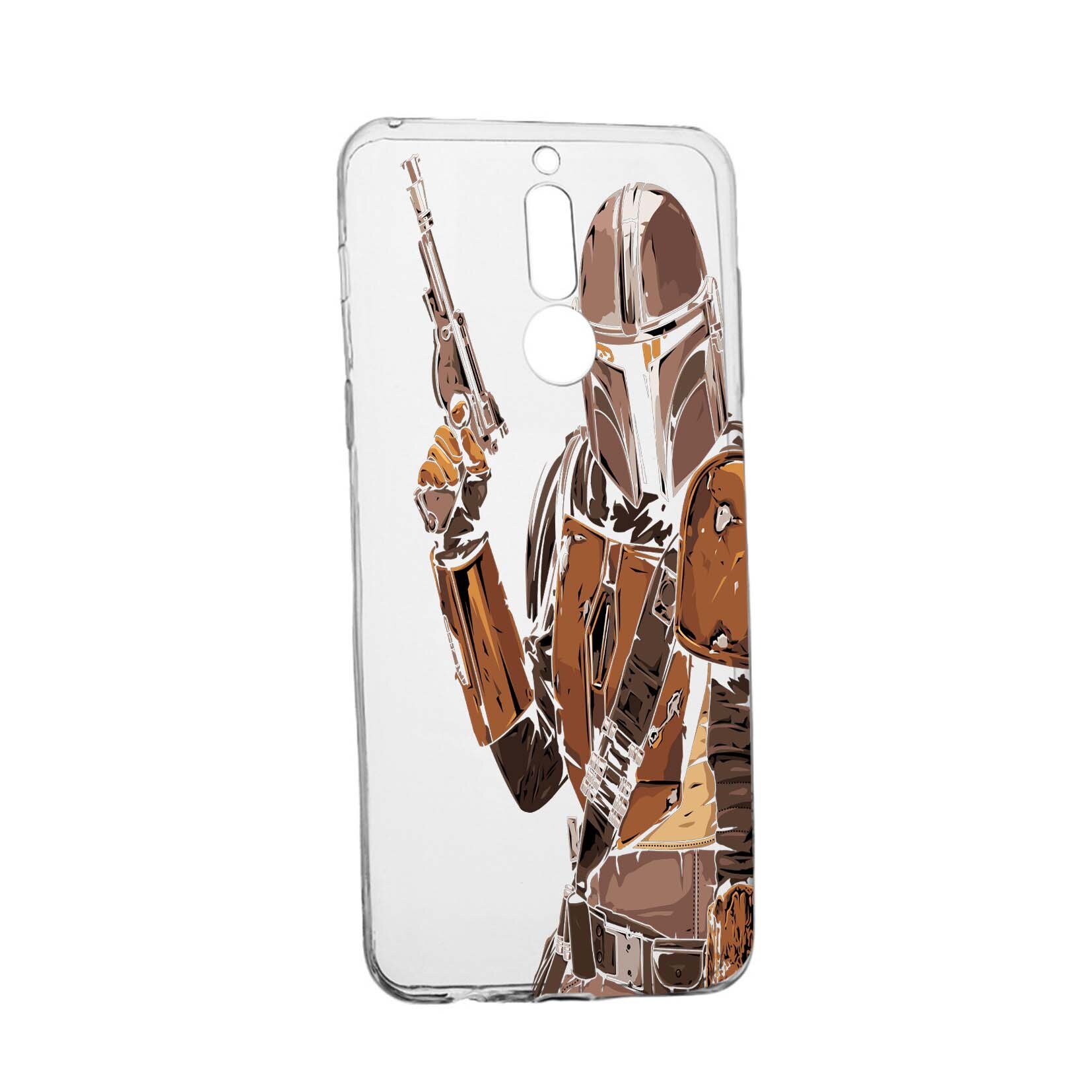 Husa de protectie Star Wars, The Mandalorian pentru LG K40 / K12 Plus, rezistenta la uzura, anti-alunecare, din silicon Premium, 459