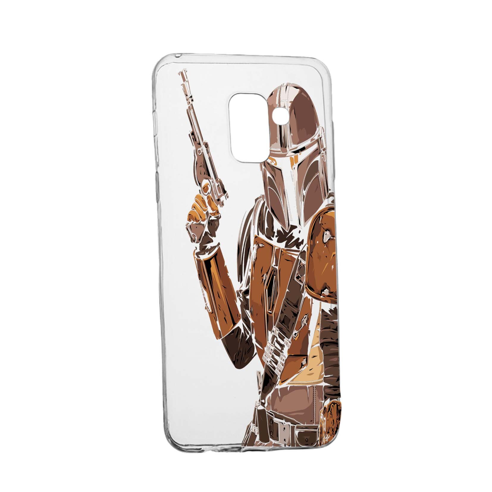 Husa de protectie Star Wars, The Mandalorian pentru Samsung Galaxy Galaxy A6 Plus / J8 2018, rezistenta la uzura, anti-alunecare, din silicon Premium, 459