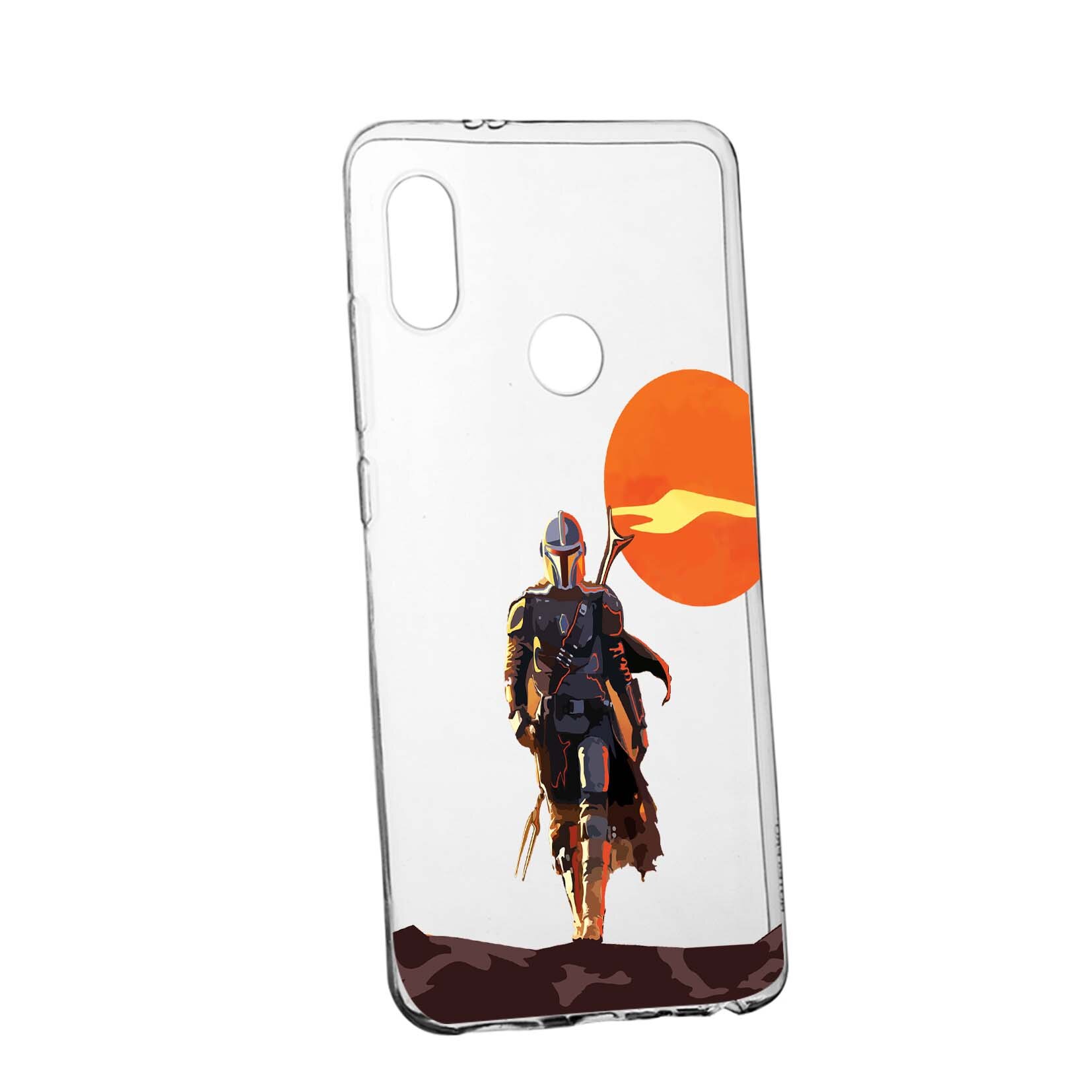 Husa de protectie Star Wars, The Mandalorian pentru Huawei Honor Play 8A, rezistenta la uzura, anti-alunecare, din silicon Premium, 460
