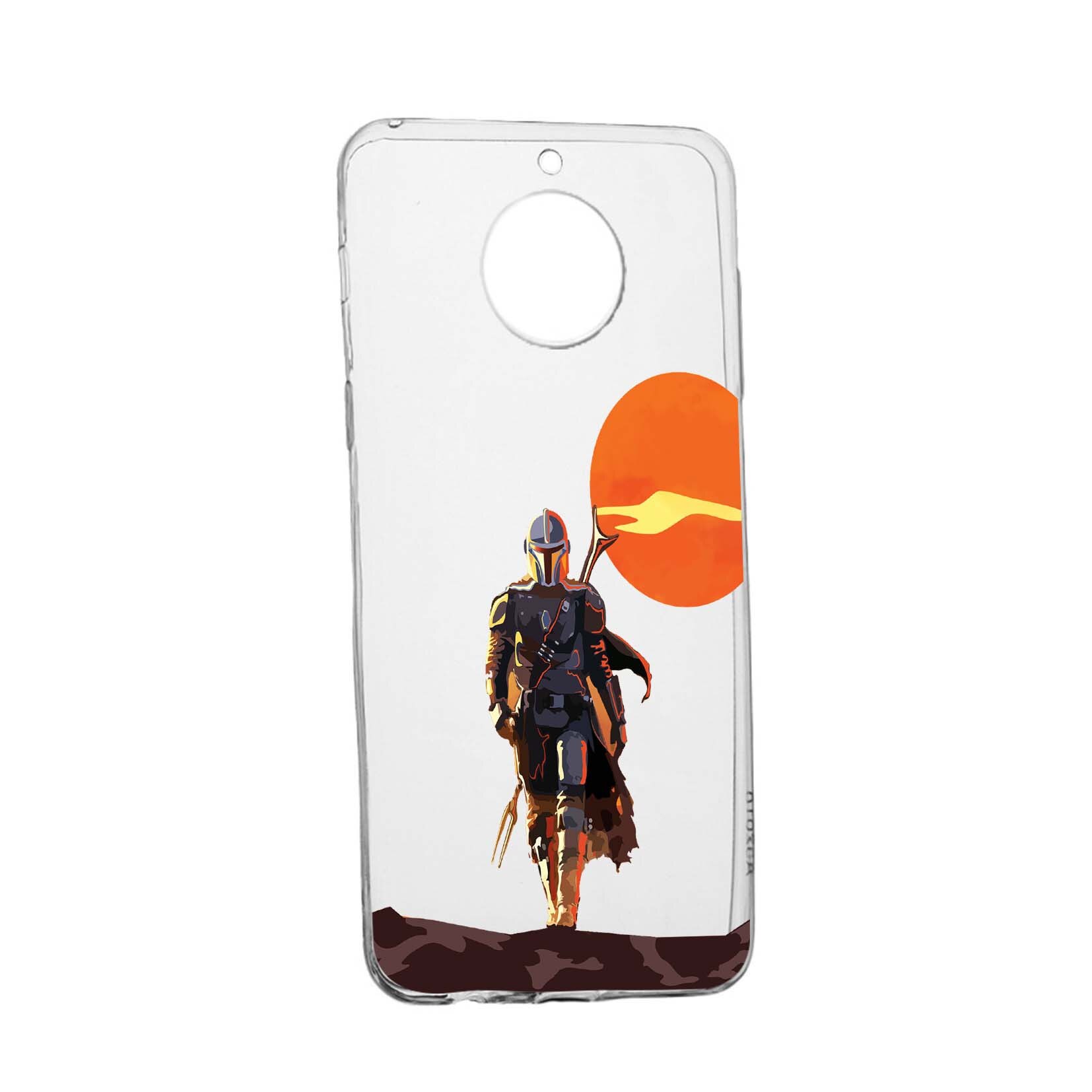 Husa de protectie Star Wars, The Mandalorian pentru Motorola Moto E5 Plus, rezistenta la uzura, anti-alunecare, din silicon Premium, 460