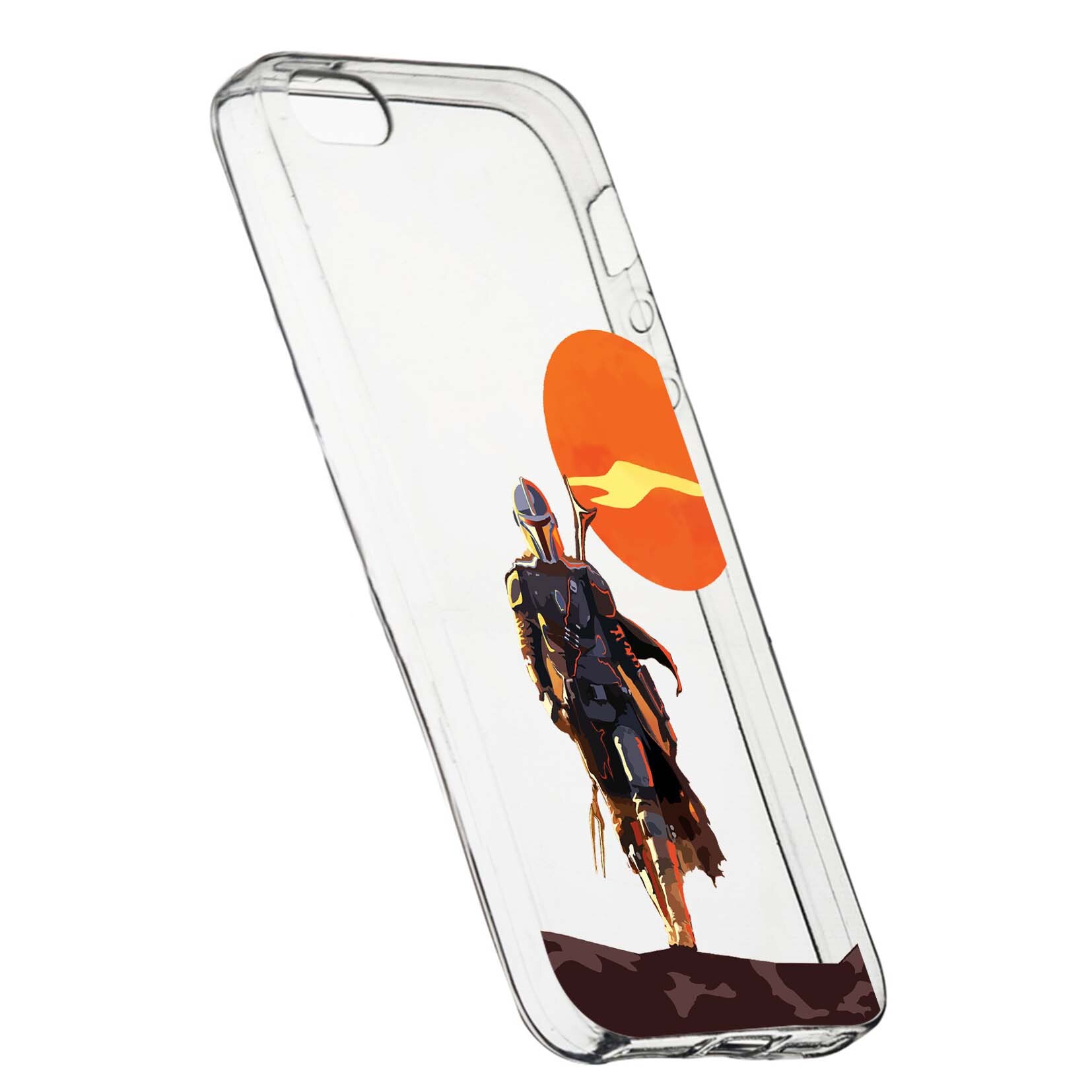 Husa de protectie Star Wars, The Mandalorian pentru Apple iPhone 5 / 5S / SE, rezistenta la uzura, anti-alunecare, din silicon Premium, 460