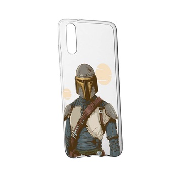 Husa de protectie Star Wars, The Mandalorian pentru Huawei P30, rezistenta la uzura, anti-alunecare, din silicon Premium, 461 Husa de protectie Star Wars, The Mandalorian pentru Huawei P30, rezistenta la uzura, anti-alunecare, din silicon Premium, 461