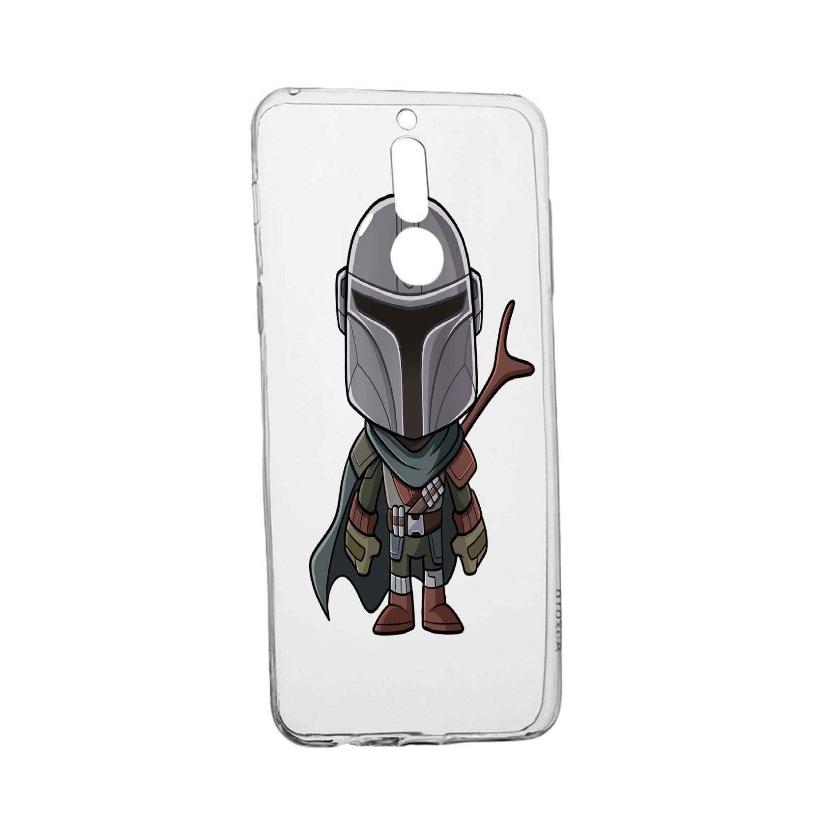 Husa de protectie Star Wars, The Mandalorian pentru LG K40 / K12 Plus, rezistenta la uzura, anti-alunecare, din silicon Premium, 462