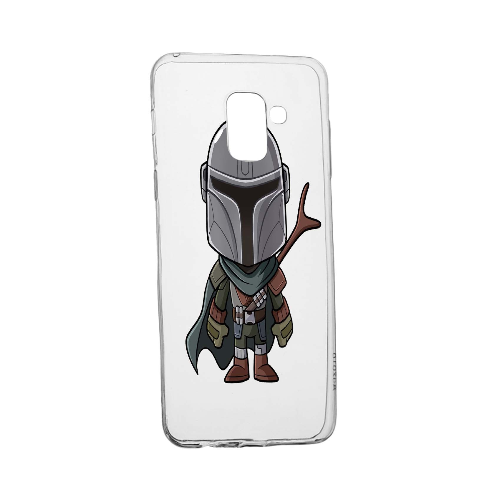 Husa de protectie Star Wars, The Mandalorian pentru Samsung Galaxy A8 2018 / A5 2018, rezistenta la uzura, anti-alunecare, din silicon Premium, 462