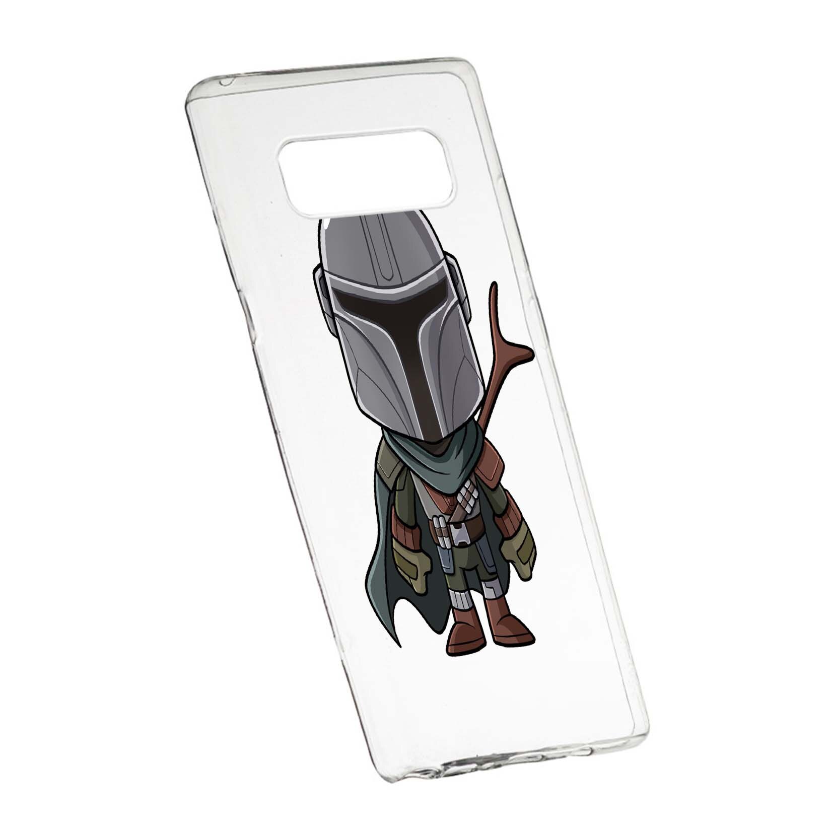 Husa de protectie Star Wars, The Mandalorian pentru Samsung Galaxy Note 8, rezistenta la uzura, anti-alunecare, din silicon Premium, 462