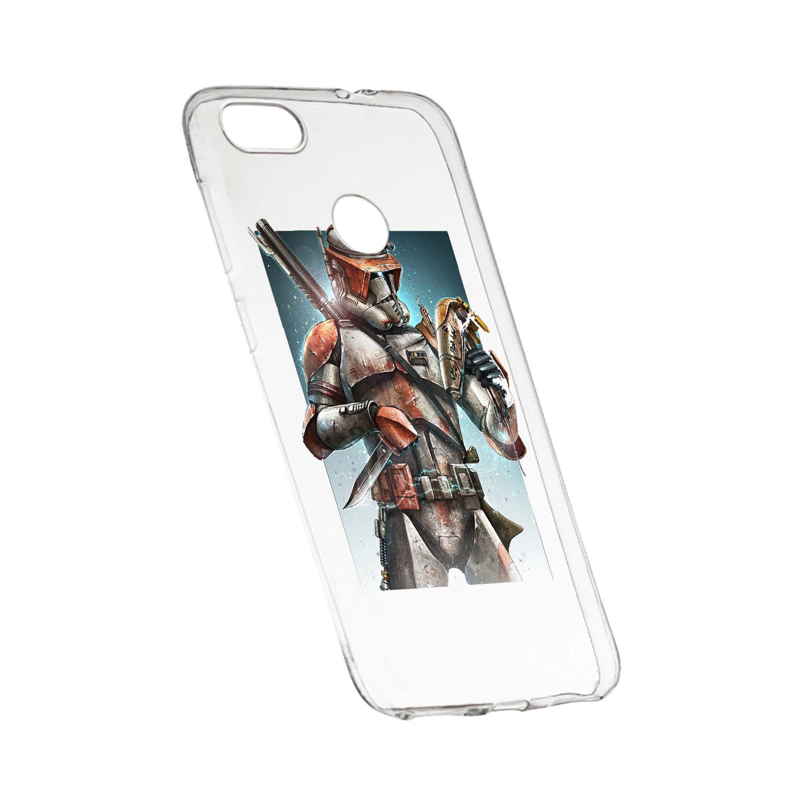 Husa de protectie Star Wars, The Mandalorian pentru HTC Desire 12 Plus, rezistenta la uzura, anti-alunecare, din silicon Premium, 464