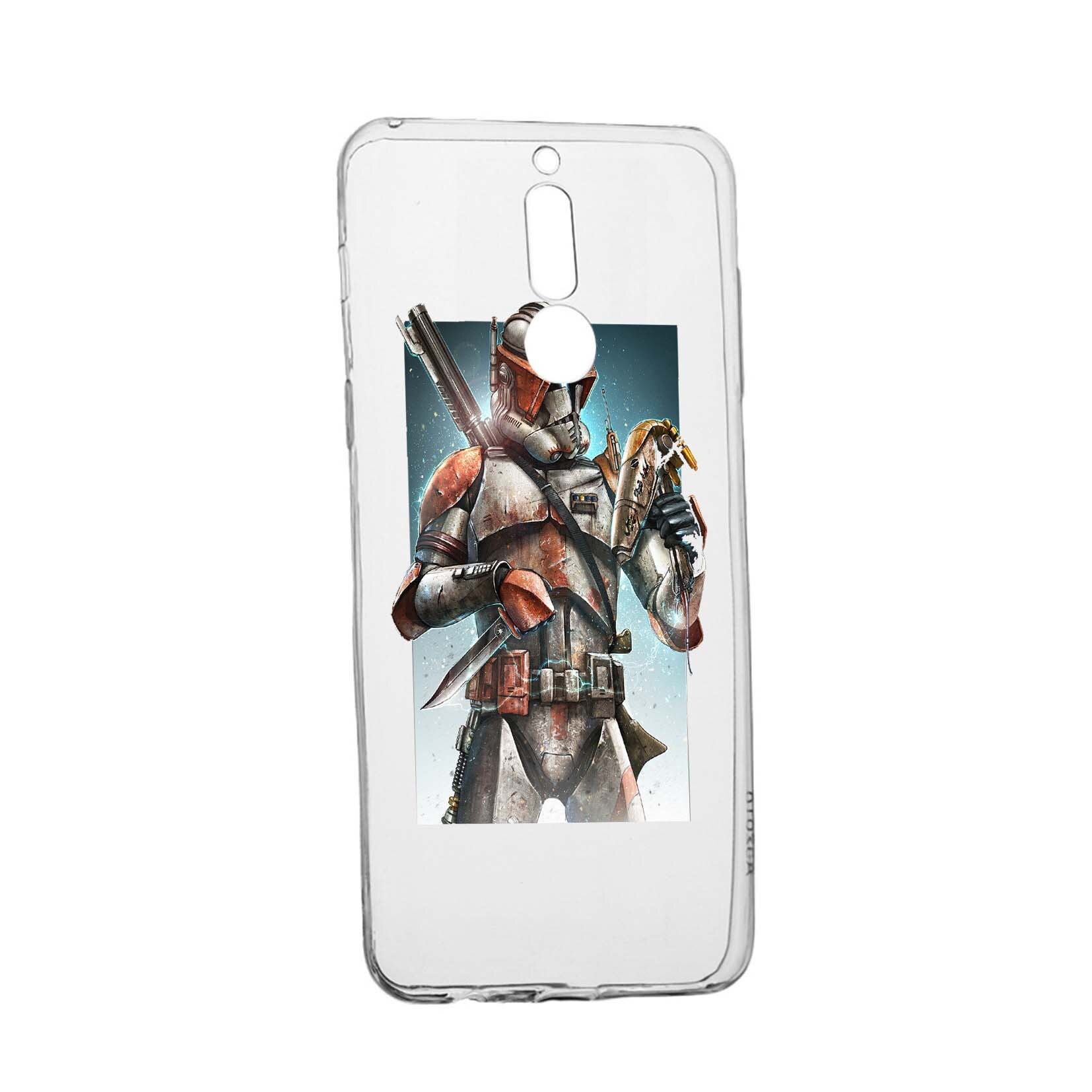 Husa de protectie Star Wars, The Mandalorian pentru LG K40 / K12 Plus, rezistenta la uzura, anti-alunecare, din silicon Premium, 464