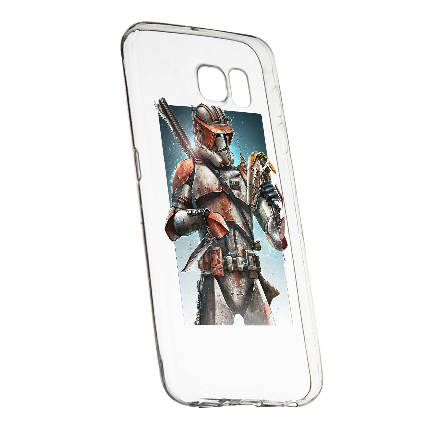 Husa de protectie Star Wars, The Mandalorian pentru Samsung Galaxy S6 Edge, rezistenta la uzura, anti-alunecare, din silicon Premium, 464