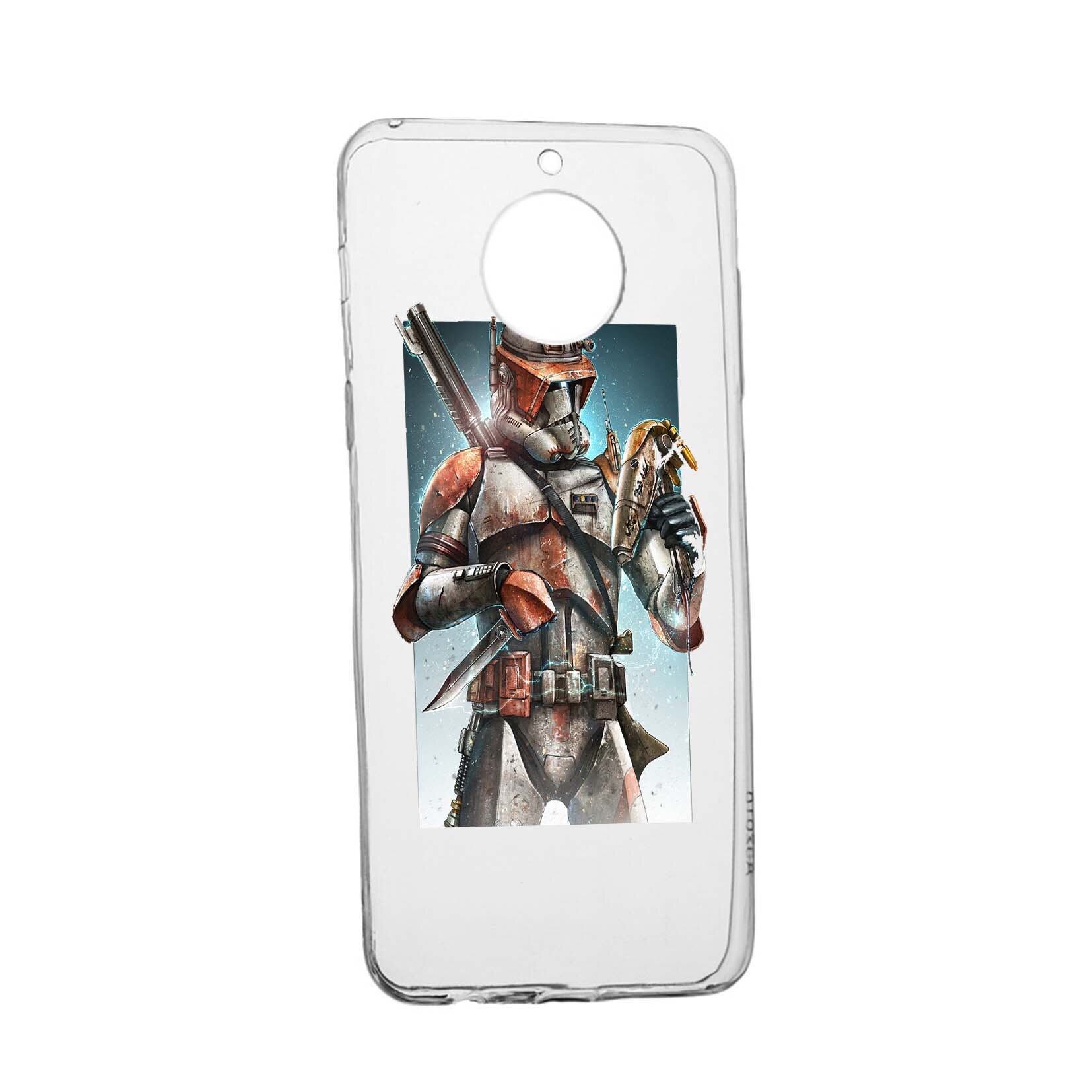 Husa de protectie Star Wars, The Mandalorian pentru Motorola Moto G7 Power, rezistenta la uzura, anti-alunecare, din silicon Premium, 464