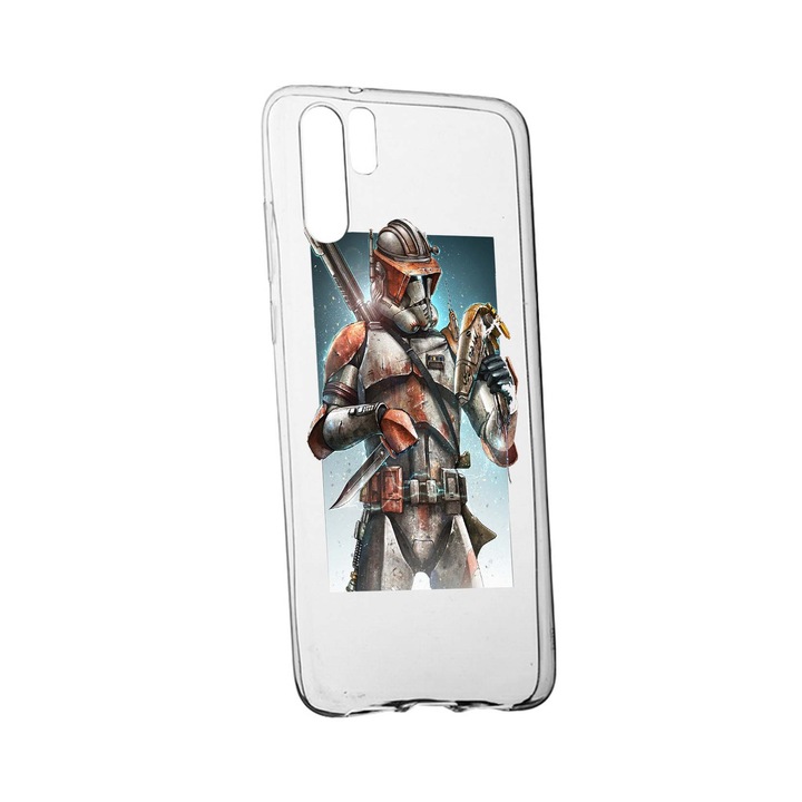 Силиконов калъф Unique за Star Wars, The Mandalorian Huawei P30 Pro, 464