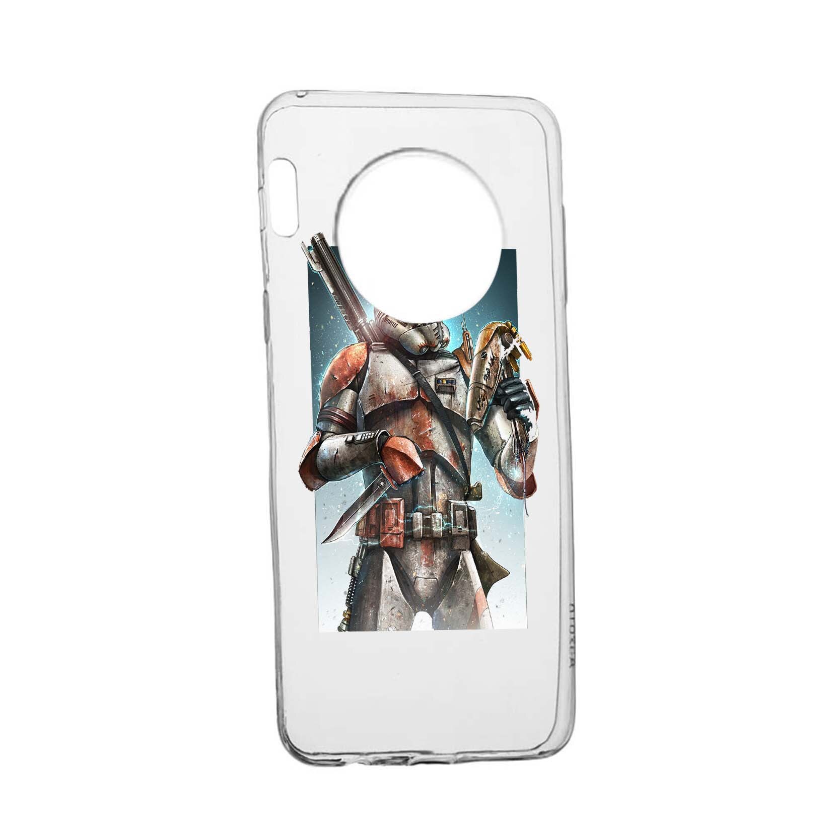 Husa de protectie Star Wars, The Mandalorian pentru Huawei Mate 30, rezistenta la uzura, anti-alunecare, din silicon Premium, 464