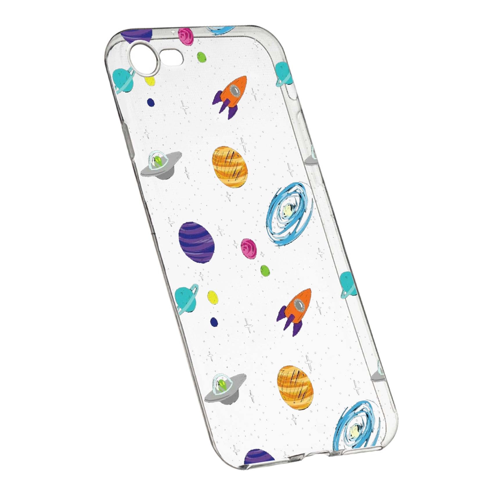 Husa de protectie Universe, Planeta, pentru Apple iPhone 6 / 6S, rezistenta la uzura, anti-alunecare, din silicon Premium, 466