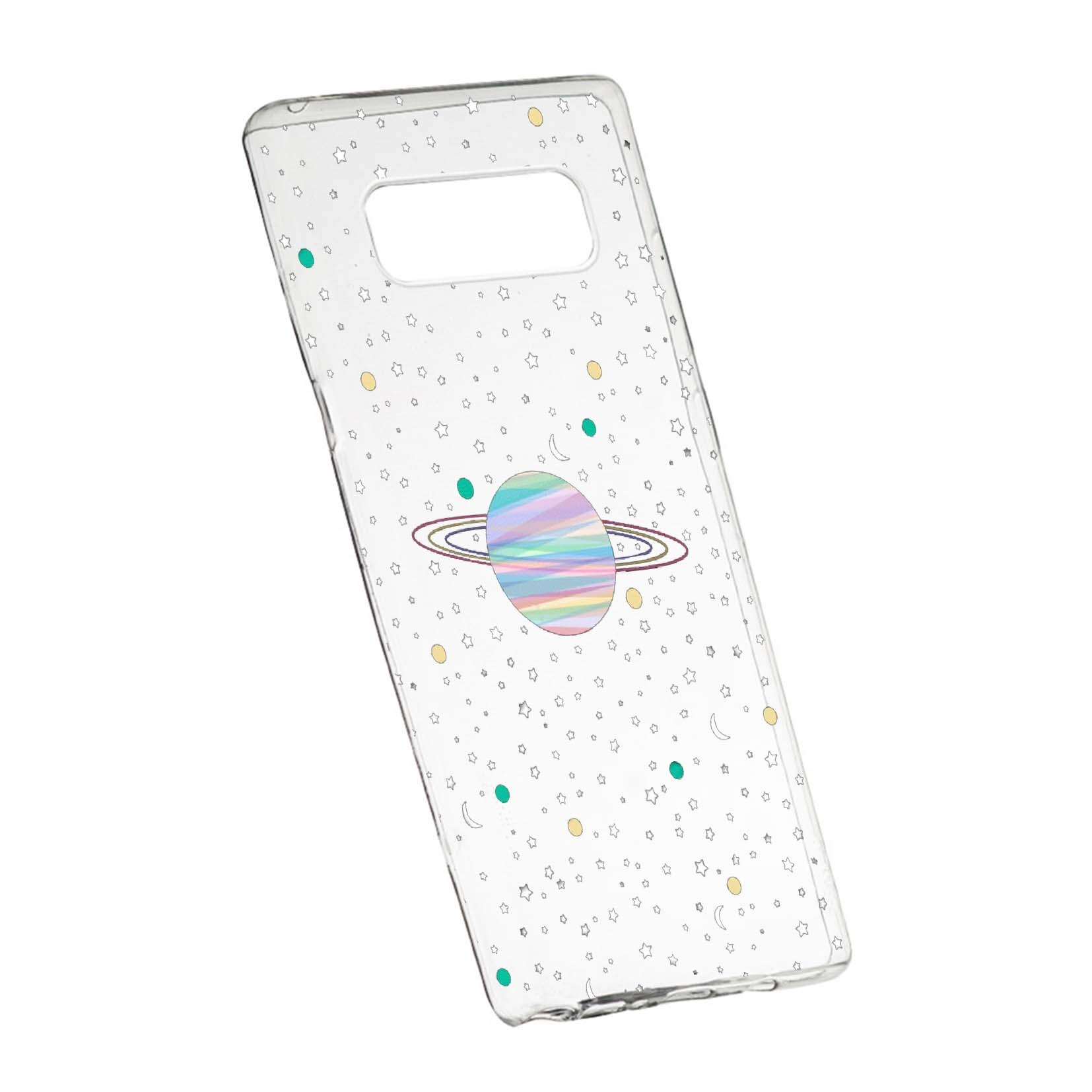 Husa de protectie Universe, Planeta, pentru Samsung Galaxy Note 9, rezistenta la uzura, anti-alunecare, din silicon Premium, 468