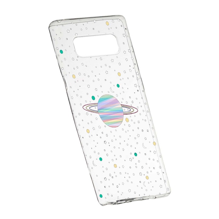 Husa de protectie Universe, Planeta, pentru Samsung Galaxy Note 9, rezistenta la uzura, anti-alunecare, din silicon Premium, 468