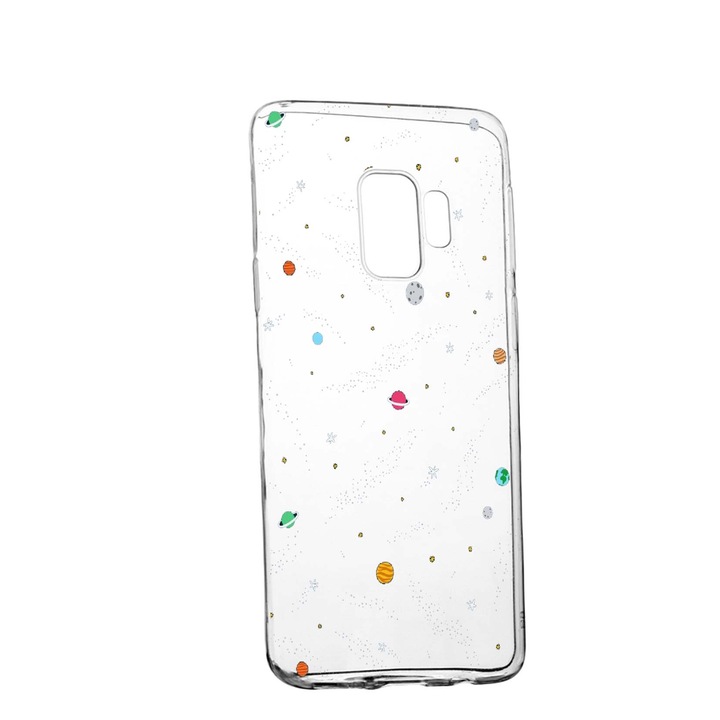 Husa de protectie Universe, Planeta, pentru Samsung Galaxy J4 2018, rezistenta la uzura, anti-alunecare, din silicon Premium, 470