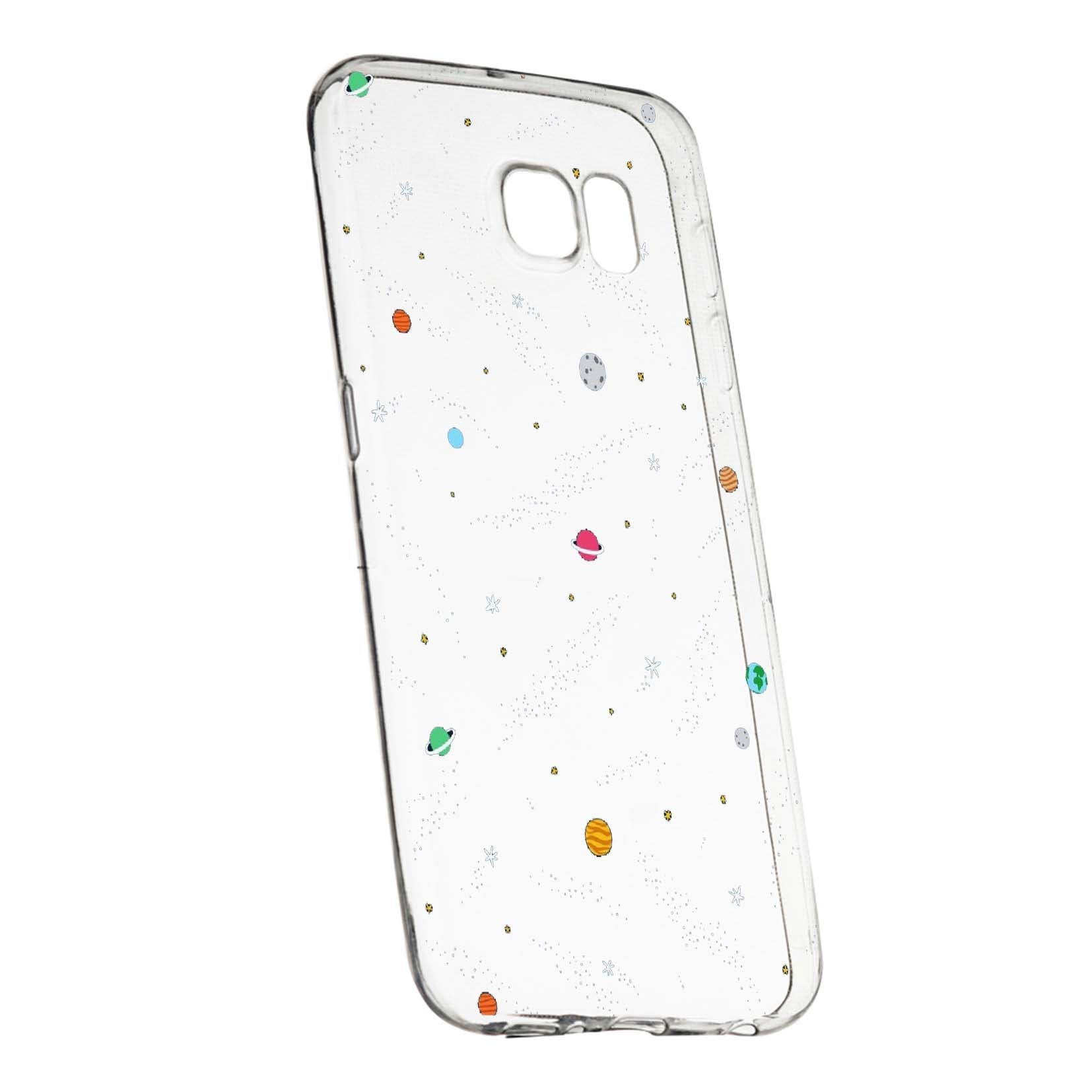 Husa de protectie Universe, Planeta, pentru Samsung Galaxy S6, rezistenta la uzura, anti-alunecare, din silicon Premium, 470