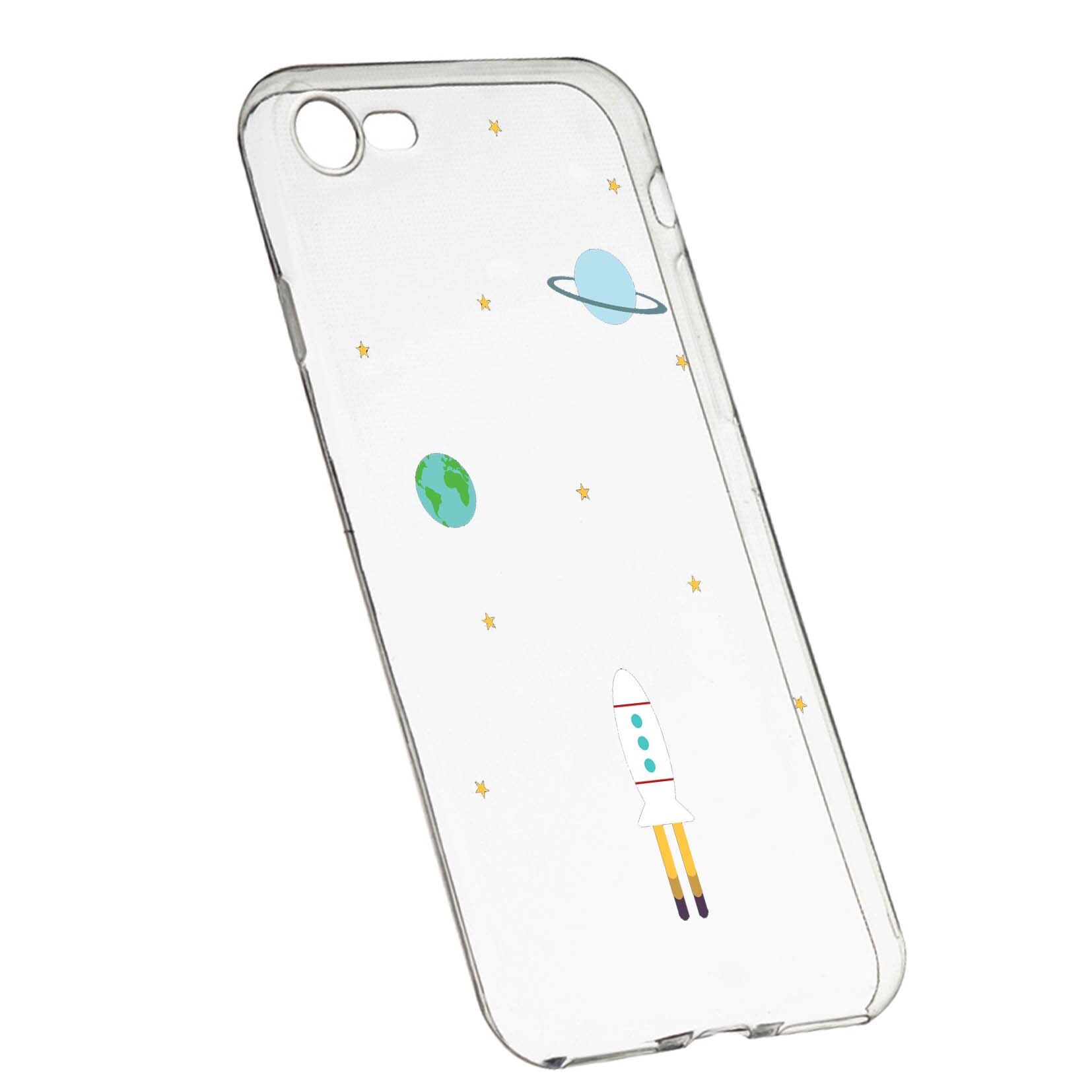 Husa de protectie Universe, Spacecraft, pentru HTC Desire 12, rezistenta la uzura, anti-alunecare, din silicon Premium, 471