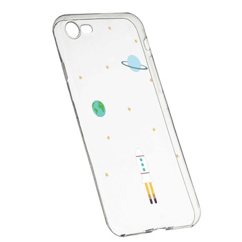 Husa de protectie Universe, Spacecraft, pentru HTC Desire 12, rezistenta la uzura, anti-alunecare, din silicon Premium, 471 Husa de protectie Universe, Spacecraft, pentru HTC Desire 12, rezistenta la uzura, anti-alunecare, din silicon Premium, 471