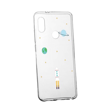 Husa de protectie Universe, Spacecraft, pentru Huawei P Smart 2019, rezistenta la uzura, anti-alunecare, din silicon Premium, 471 Husa de protectie Universe, Spacecraft, pentru Huawei P Smart 2019, rezistenta la uzura, anti-alunecare, din silicon Premium, 471