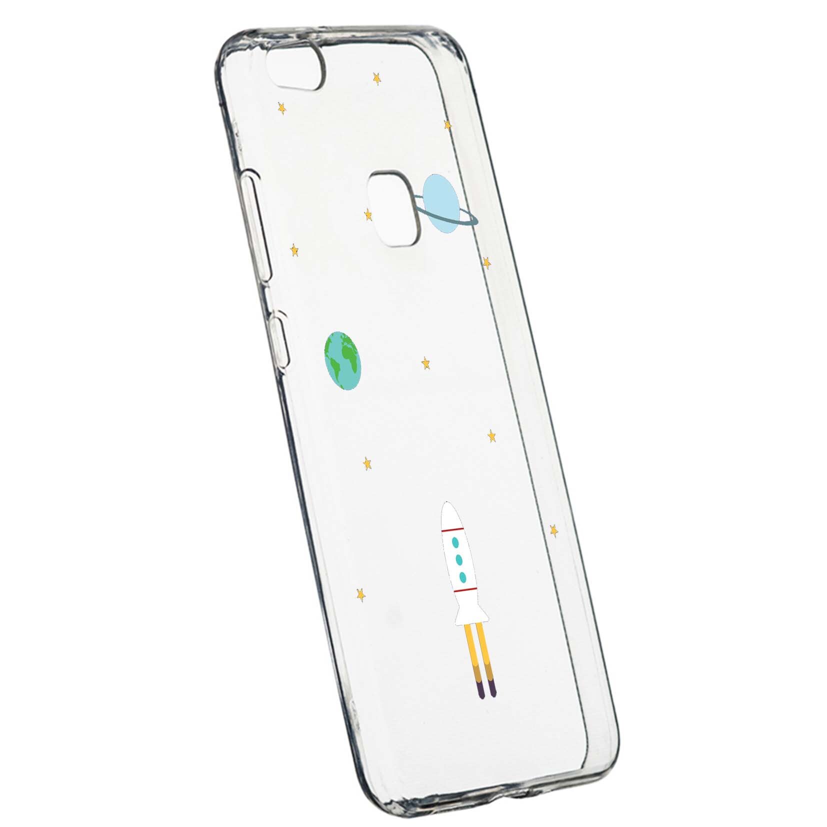 Husa de protectie Universe, Spacecraft, pentru Huawei Honor 8X/ View 10 Lite, rezistenta la uzura, anti-alunecare, din silicon Premium, 471