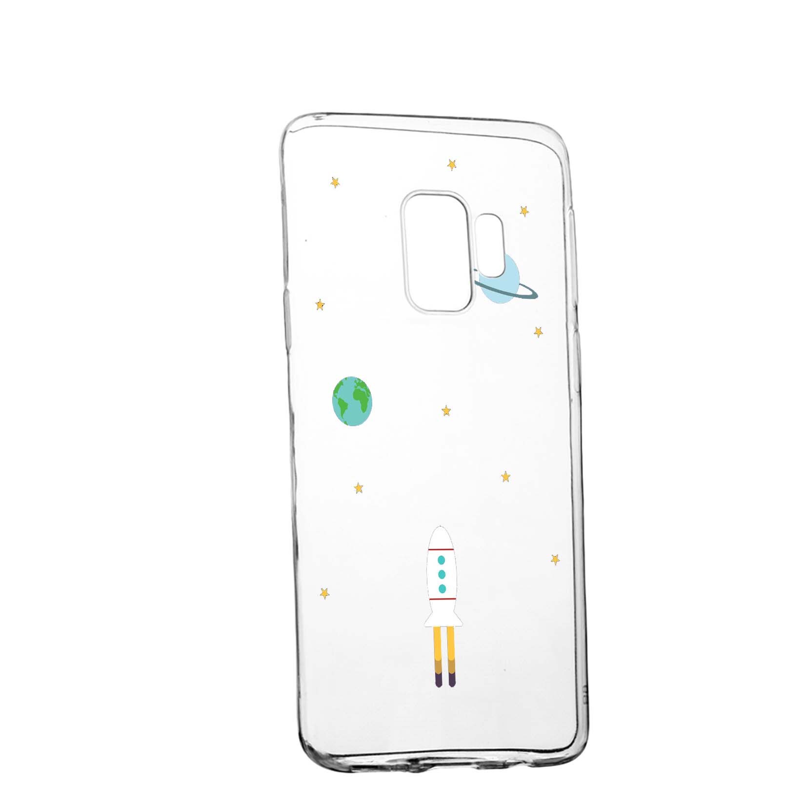 Husa de protectie Universe, Spacecraft, pentru Samsung Galaxy J4 2018, rezistenta la uzura, anti-alunecare, din silicon Premium, 471