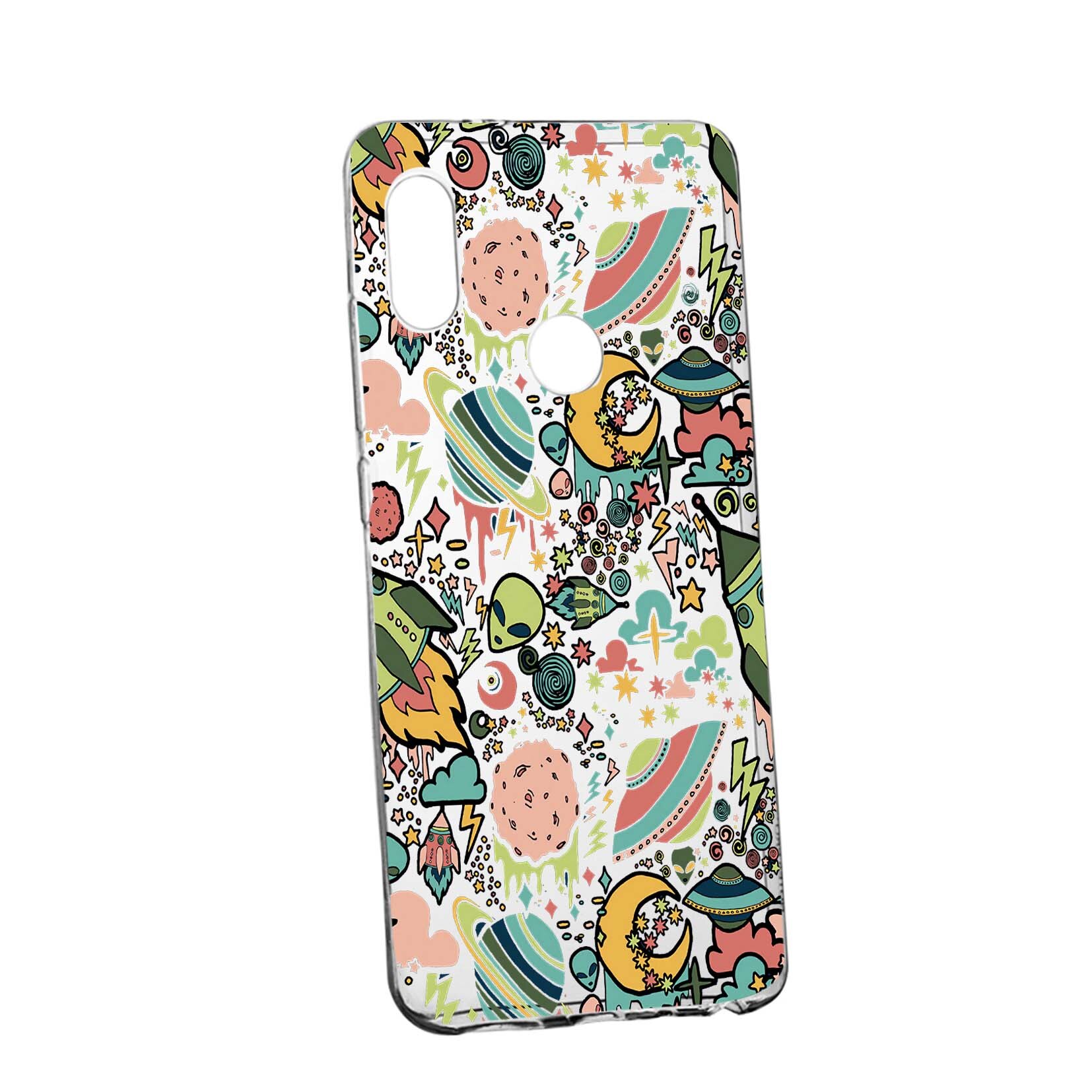 Husa de protectie Universe, Planeta UFO, pentru Xiaomi Redmi Note 5 Pro / Note 5 Dual Camera, rezistenta la uzura, anti-alunecare, din silicon Premium, 472