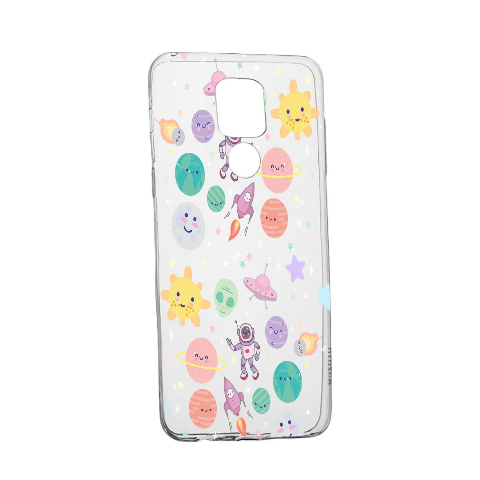 Husa de protectie Universe, Planeta UFO, pentru Huawei Mate 20 X, rezistenta la uzura, anti-alunecare, din silicon Premium, 473