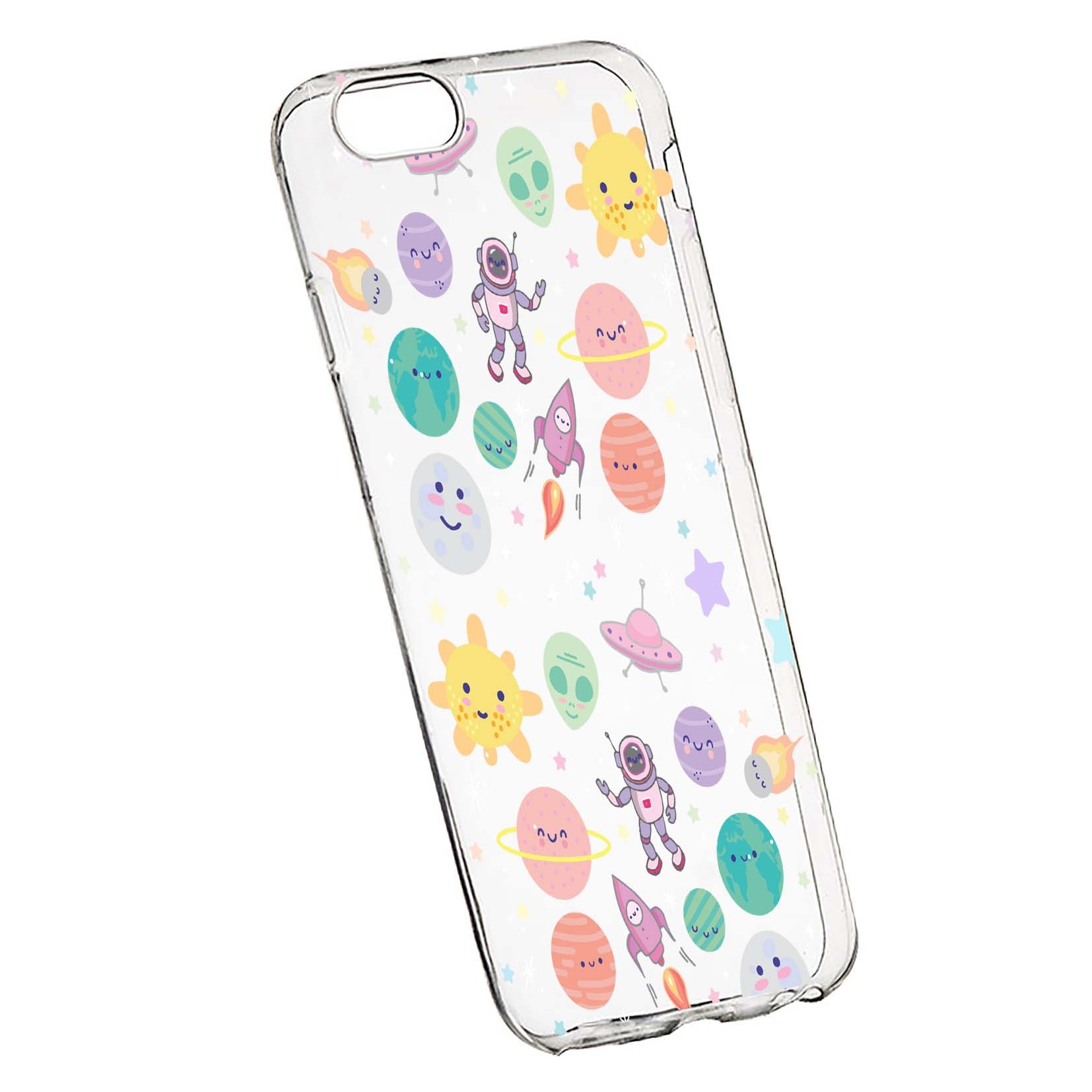 Husa de protectie Universe, Planeta UFO, pentru Apple iPhone 6 Plus / 6S Plus, rezistenta la uzura, anti-alunecare, din silicon Premium, 473