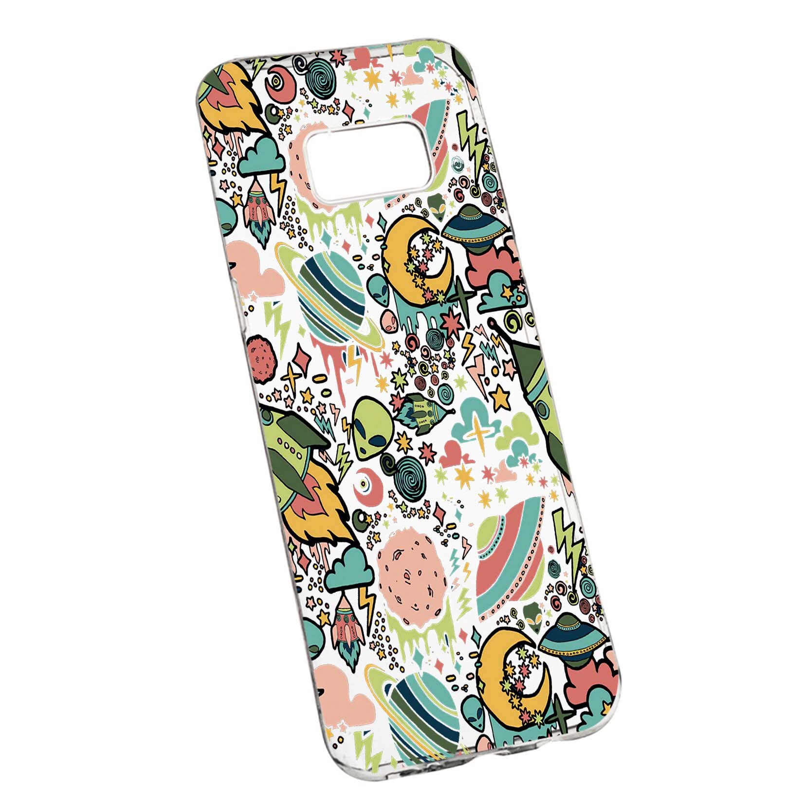 Husa de protectie Universe, Planeta UFO, pentru Samsung Galaxy S8 Plus, rezistenta la uzura, anti-alunecare, din silicon Premium, 472